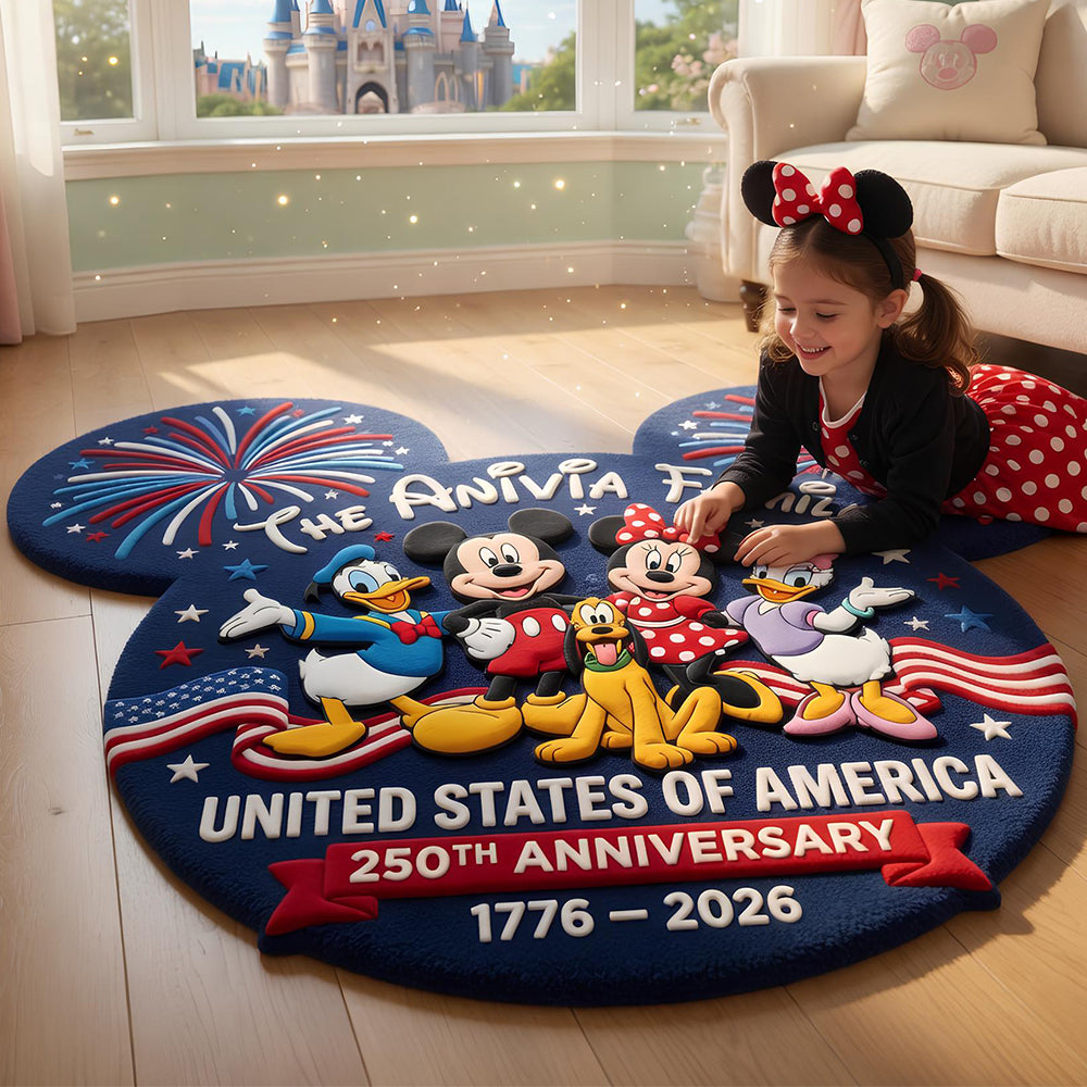 Celebrate Freedom 250th Anniversary Custom Shape Doormat - Personalized Gift for Patriots & Families Doormat PopCulturePrints