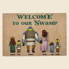 Load image into Gallery viewer, Custom Family Doormat - Welcome to Our Swamp Doormat PopCulturePrints
