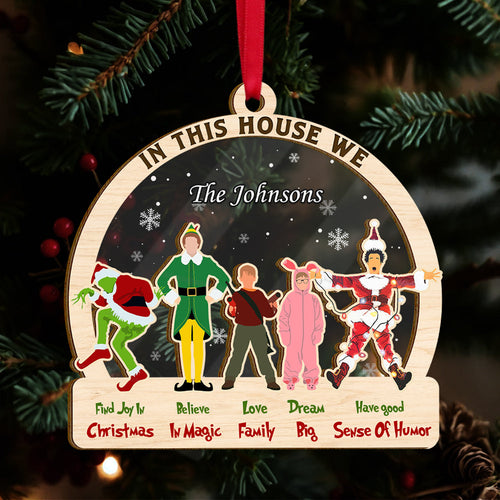 Personalized Family Christmas Movie Ornament Ornament PopCulturePrints
