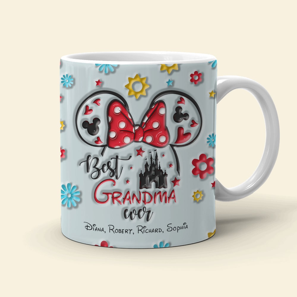 Best Grandma Ever Personalized Coffee Mug - Custom Gift for Grandma or Mom Coffee Mug PopCulturePrints