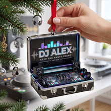 Load image into Gallery viewer, Keep the Party Going - DJ Suitcase Christmas Ornament - Personalized Gift for DJs
