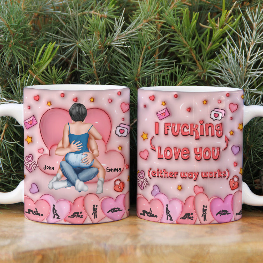 Personalized Naughty Couple Coffee Mug - 'I Fucking Love You' Coffee Mug PopCulturePrints