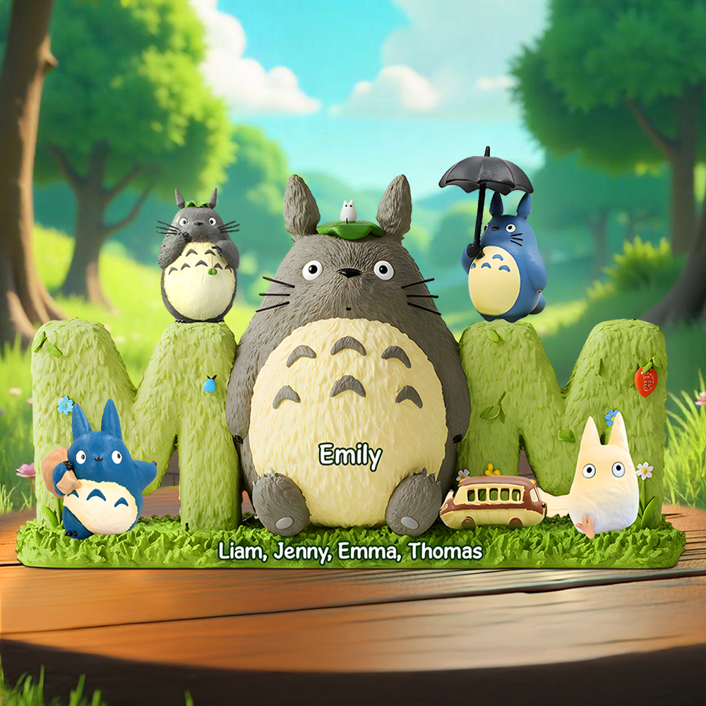 Embrace the Charm: Forest Mama & Her Furries Pals - Personalized Gift for Mother Shaped Plaques PopCulturePrints