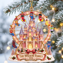 Load image into Gallery viewer, Christmas Castle Family Ornament - A Magical Personalized Gift for Family Celebrations
