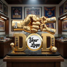 Load image into Gallery viewer, Best Dad Ever - Personalized Champion Dad Acrylic Plaque - Unique Gifts for Dads and Grandpas Shaped Plaques PopCulturePrints
