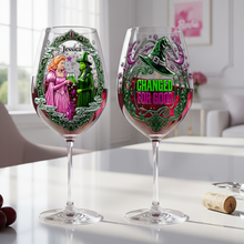 Load image into Gallery viewer, “Change For Good” - Personalized Drinking Glass - Perfect Gift for Friends &amp; Fans Wine Glass PopCulturePrints
