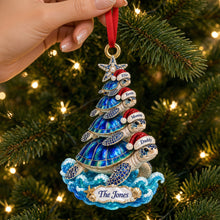Load image into Gallery viewer, "Celebrate Family Joy with Our Jolly Turtle Flow Ornament" - Personalized Christmas Gift, Customizable for Every Family Member Ornament PopCulturePrints
