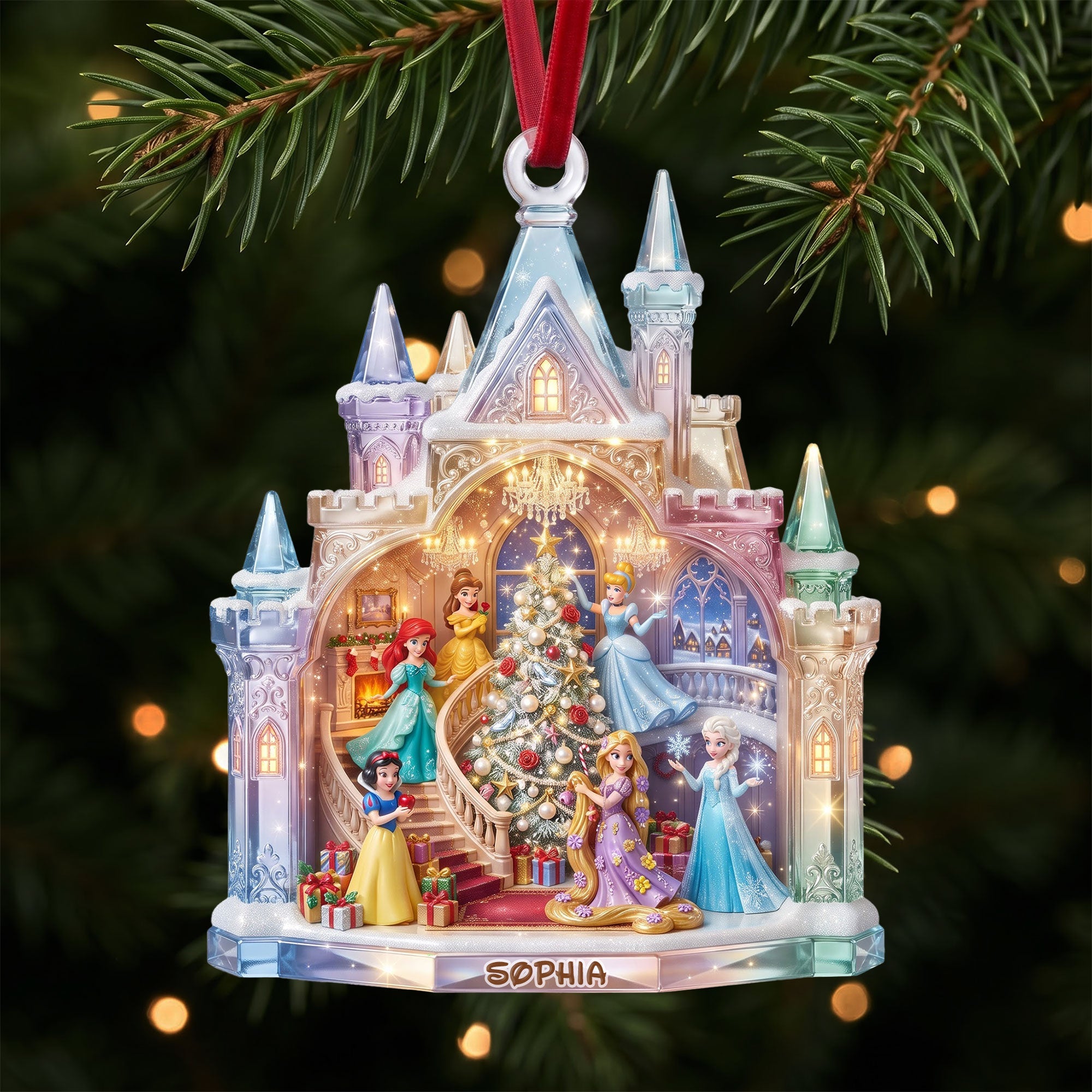 Fairytale Princess Holiday Ornament - Personalized Christmas Gifts 05tyti140826 Ornament PopCulturePrints