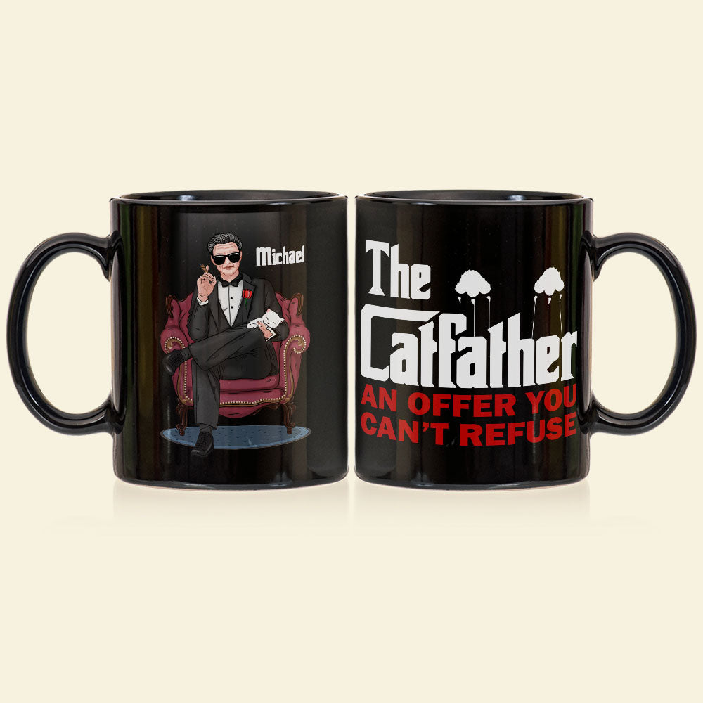 The Cat Father Personalized Coffee Mug - An Offer You Can't Refuse Coffee Mug PopCulturePrints