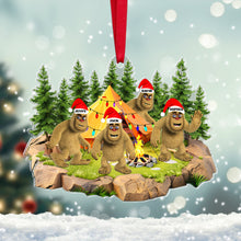 Load image into Gallery viewer, Personalized Bigfoot Family Christmas Ornament - Custom Names - Festive Holiday Decoration
