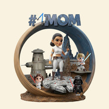 Load image into Gallery viewer, &quot;A Cosmic Tribute to Moms, Celebrating Love and Fun&quot; - The Cosmic Energy Mom Acrylic Plaque, Personalized Gift for Mom, Grandma, and More Shaped Plaques PopCulturePrints
