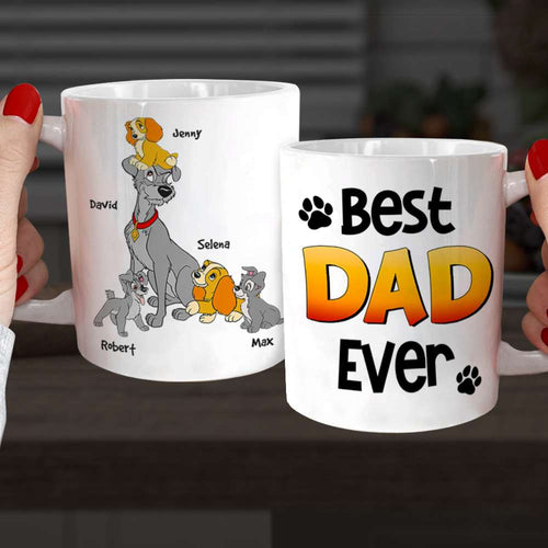 Best Dog Dad Ever Personalized Mug - Father's Day Gift Coffee Mug PopCulturePrints