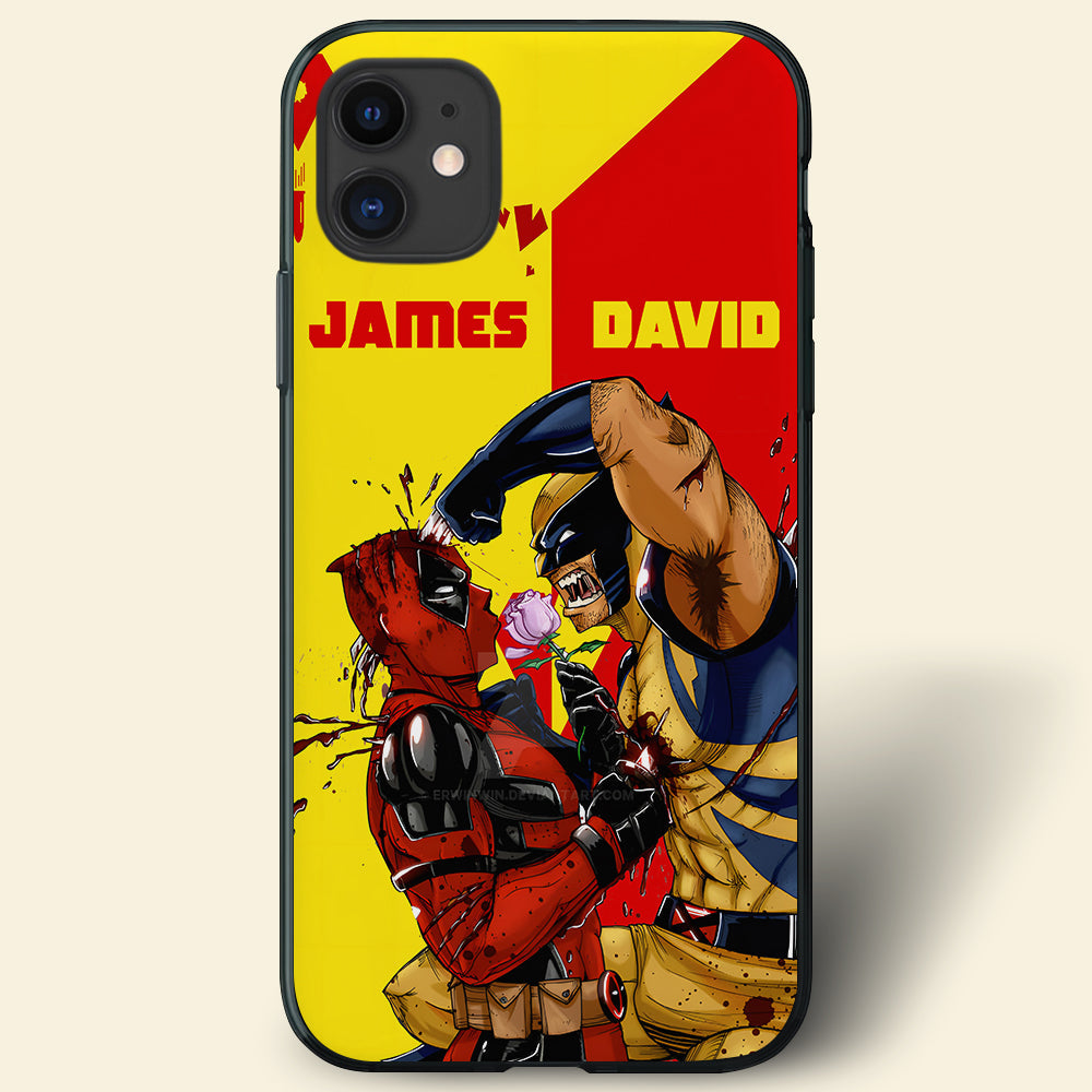 Personalized Deadpool vs Wolverine Phone Case