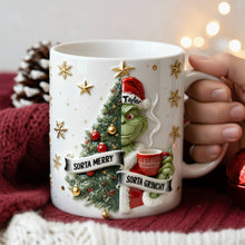 Load image into Gallery viewer, "Sorta Merry, Sorta Grinchy" - Personalized Annoyed Merry Spirit Mug for Holiday Cheer! Coffee Mug PopCulturePrints
