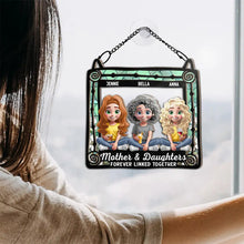 Load image into Gallery viewer, “Forever Linked Together: A Heartfelt Tribute” - Personalized Window Hanging Suncatcher Ornament for Moms and Grandmas Suncatcher Ornament PopCulturePrints
