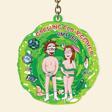 Load image into Gallery viewer, Personalized Portal Keychain - Growing Old Together Since 2022 | Valentine&#39;s Day Gifts Keychains PopCulturePrints
