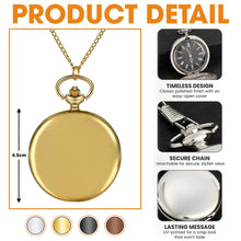 Load image into Gallery viewer, I Knew Why I Love You - Personalized Blue Monster Fans Pocket Watch for Couples Pocket Watch PopCulturePrints
