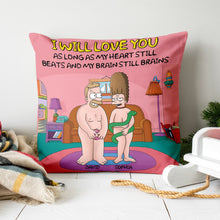 Load image into Gallery viewer, Customized Funny Couples' Pillow - Cartoon Character Design | Valentine's Day Gifts Pillow PopCulturePrints
