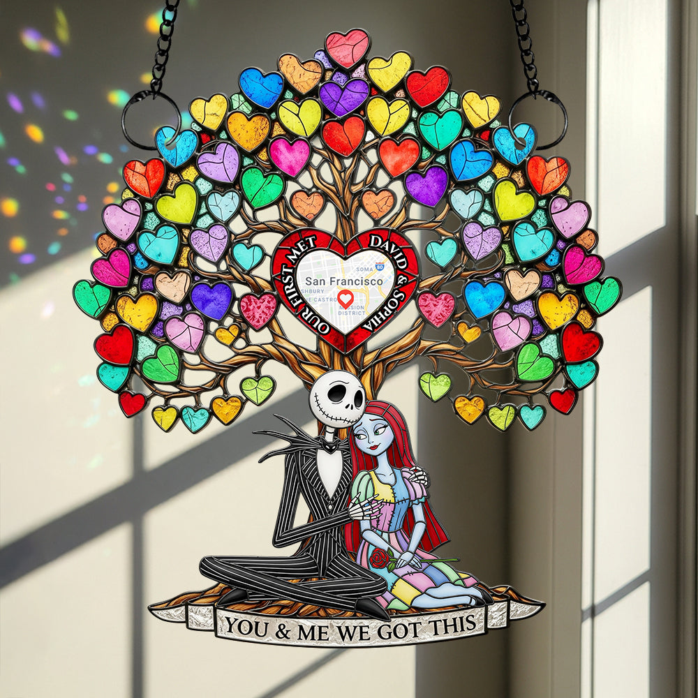You & Me We Got This - Personalized Nightmare Love Suncatcher Ornament for Couples Ornament PopCulturePrints