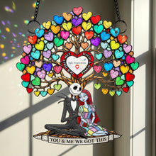 Load image into Gallery viewer, You &amp; Me We Got This - Personalized Nightmare Love Suncatcher Ornament for Couples Ornament PopCulturePrints
