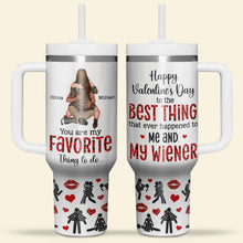 Load image into Gallery viewer, Personalized Couple Tumbler - You Are My Favorite Thing To Do Tumbler Cup PopCulturePrints
