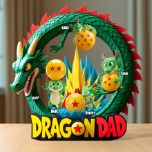 Load image into Gallery viewer, Dragon Dad - Personalized Gifts for Dads Who Love Adventure Shaped Plaques PopCulturePrints
