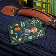 Load image into Gallery viewer, Travel Is My Therapy - Personalized Luggage Tag Luggage Tag PopCulturePrints
