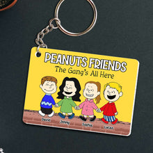 Load image into Gallery viewer, Peanuts Friends Personalized Keychain - The Gang&#39;s All Here
