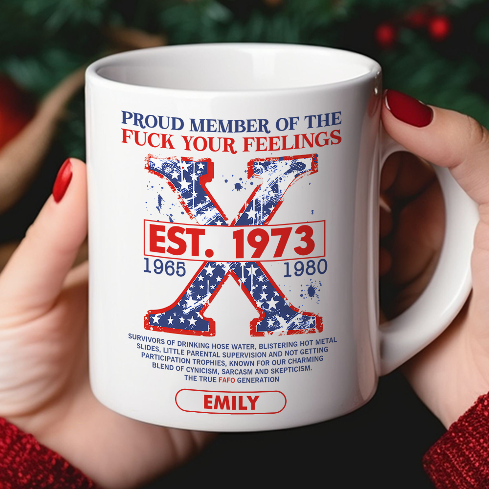 Gen X Personalized Coffee Mug - Proud Member & Bold Attitude Coffee Mug PopCulturePrints