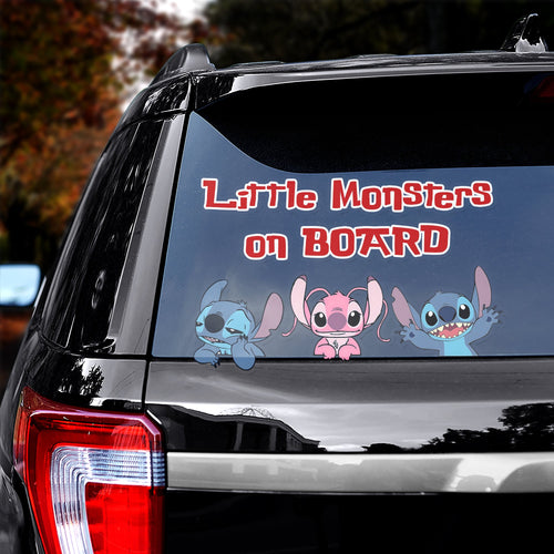 Customizable 'Little Monsters on Board' Car Decal for Moms Decal Sticker PopCulturePrints