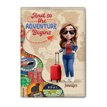 Load image into Gallery viewer, And So The Adventure Begins - Personalized Passport Cover &amp; Holder Passport Holder PopCulturePrints
