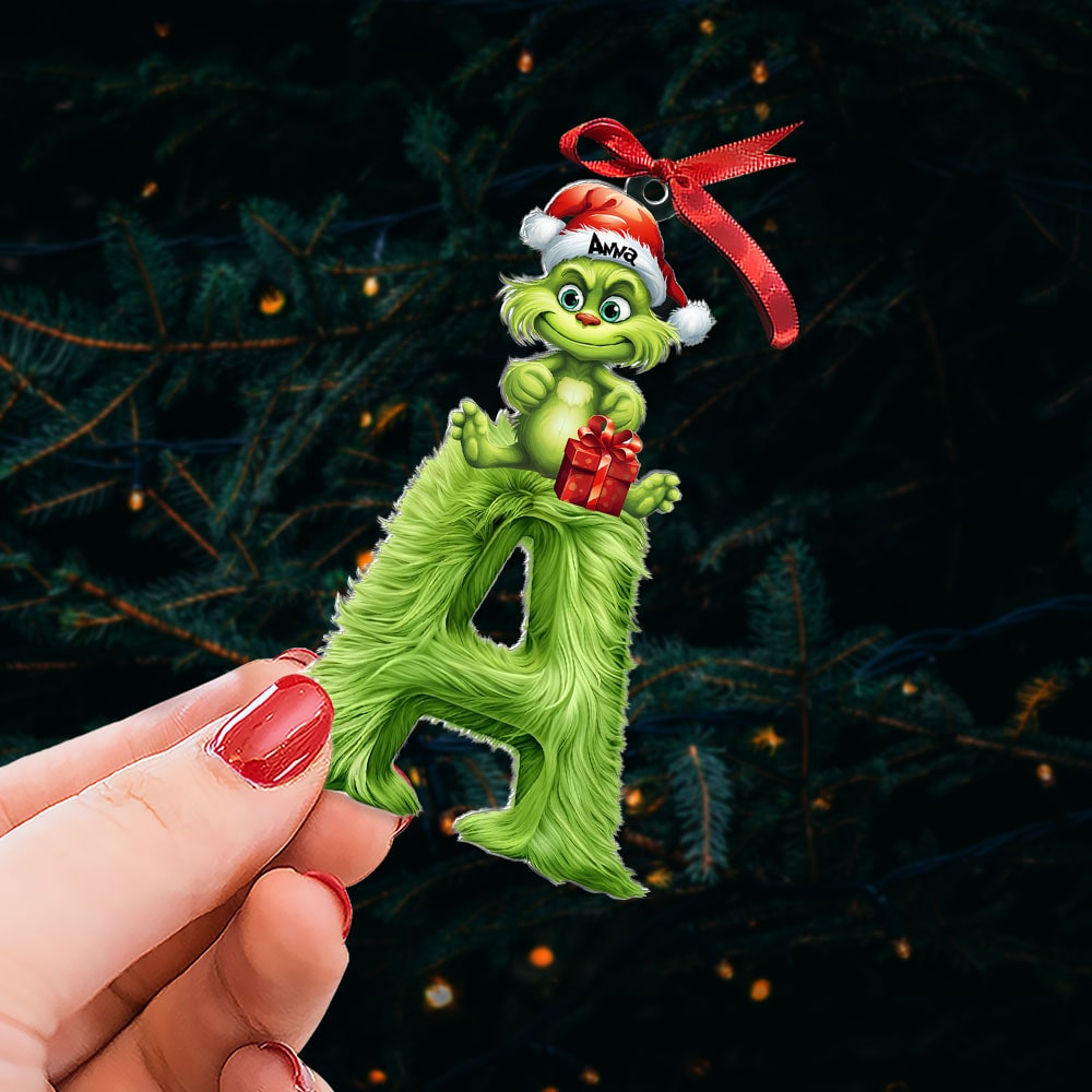 Personalized Alphabet Christmas Ornament for Kids Ornament PopCulturePrints