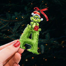 Load image into Gallery viewer, Personalized Alphabet Christmas Ornament for Kids Ornament PopCulturePrints

