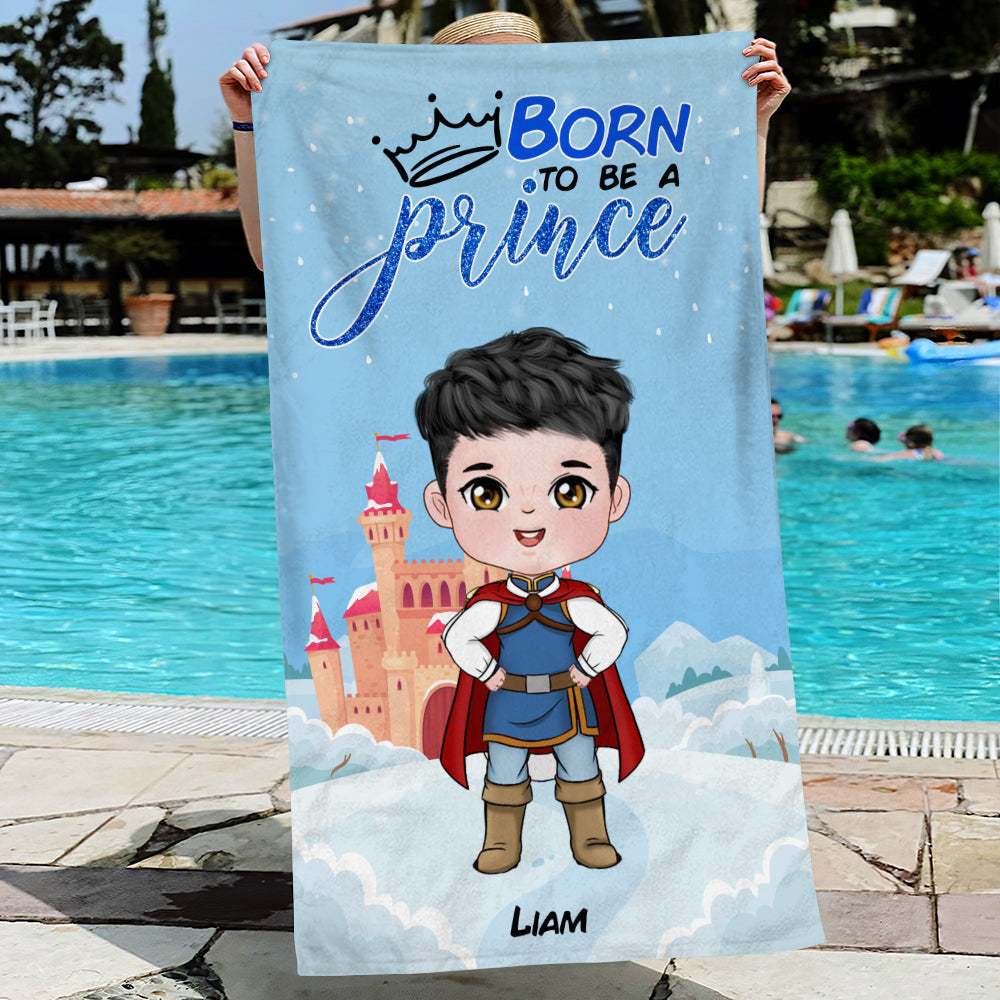 Personalized Princess Beach Towel - Gift for Kids Beach Towel PopCulturePrints