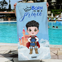 Load image into Gallery viewer, Personalized Princess Beach Towel - Gift for Kids Beach Towel PopCulturePrints
