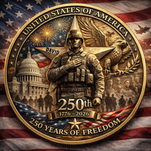 Load image into Gallery viewer, Celebrate 250 Years of Freedom - Personalized Anniversary Gift Coin Coin PopCulturePrints
