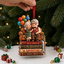Load image into Gallery viewer, Love Is The Greatest Adventure Acrylic Ornament - Personalized Gift for Couples

