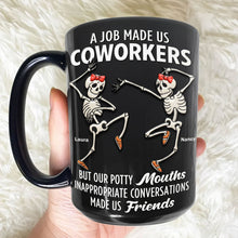 Load image into Gallery viewer, Dance It Out – Personalized Dancing Skeleton Coworkers Coffee Mug Coffee Mug PopCulturePrints
