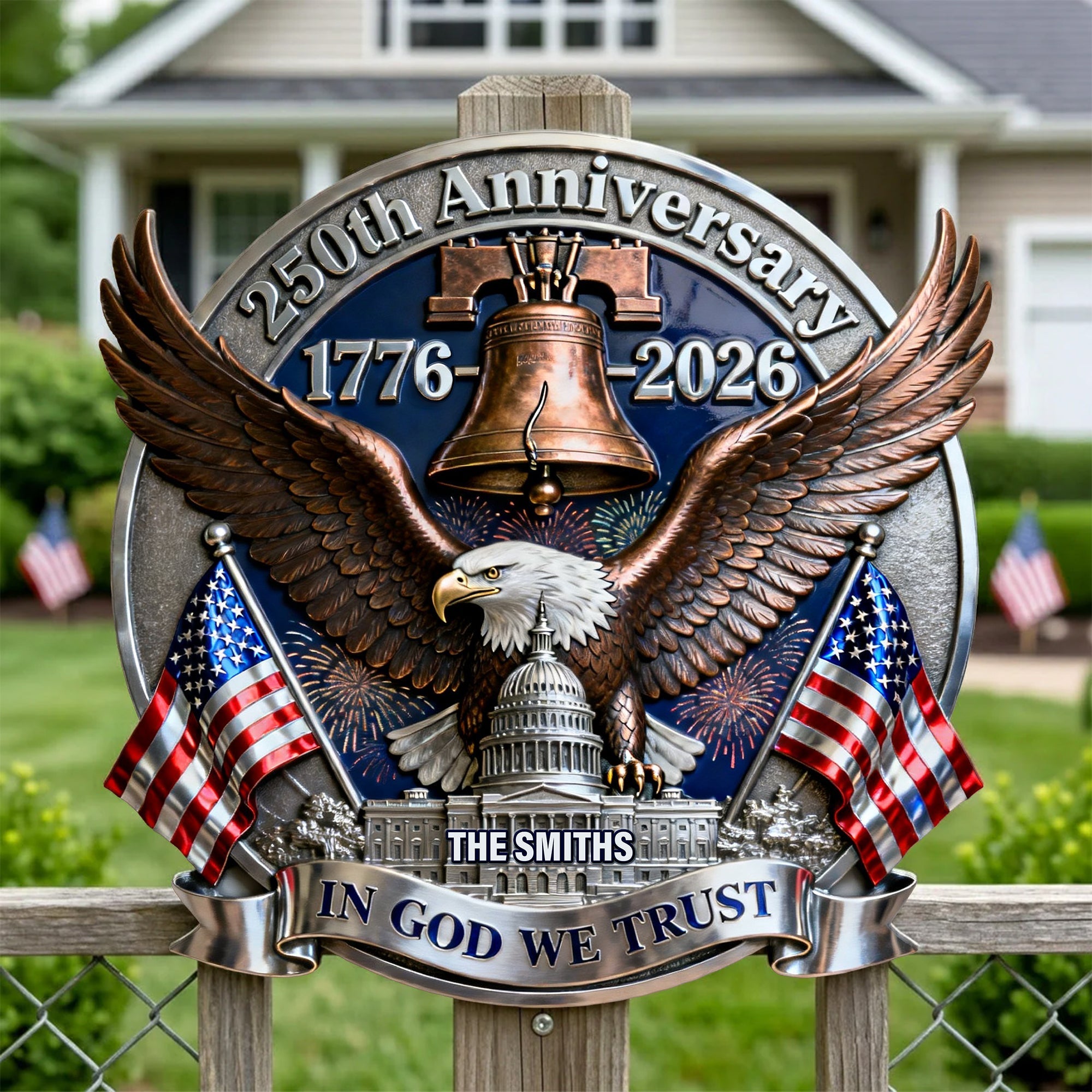 Celebrate 250 Years of American Heritage - Personalized Acrylic Sign for Patriots