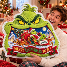 Load image into Gallery viewer, Furry Mischief Santa Christmas Custom Shaped Pillow - Personalized Christmas Gifts 01halu131026 Pillow PopCulturePrints
