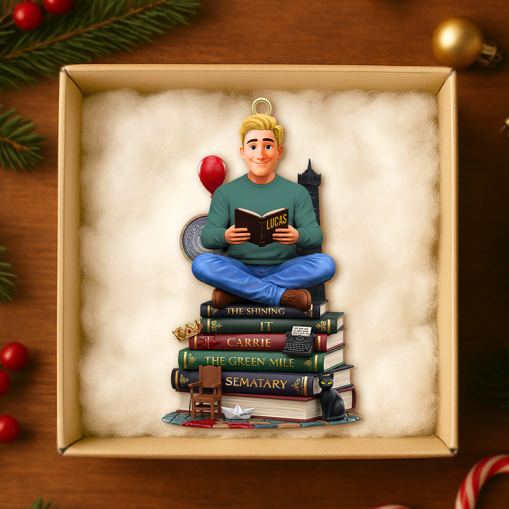 “Books are a uniquely portable magic” – Personalized Gift for Book Lovers - Custom Christmas Ornament Ornament PopCulturePrints