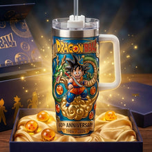 Load image into Gallery viewer, Celebrate 40 Years of Adventure! Personalized 40th Anniversary Manga Series Tumbler for Cosmic Lovers Tumbler Cup PopCulturePrints
