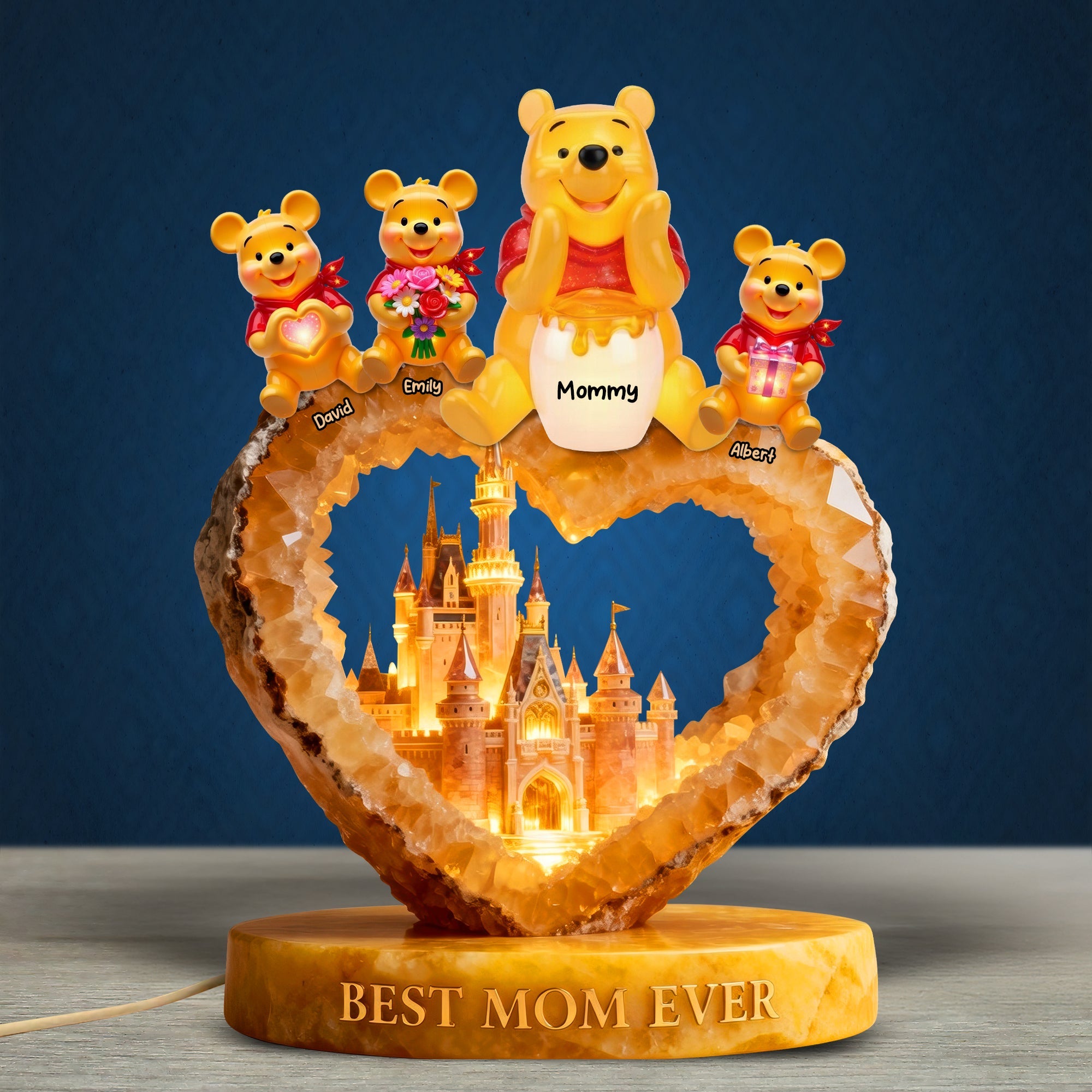 "Best Mom Ever" - Personalized Woodland Friends Acrylic Lightbox - Gift for Mom, Grandma, and Loved Ones Light Box PopCulturePrints