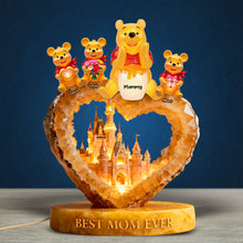 Load image into Gallery viewer, "Best Mom Ever" - Personalized Woodland Friends Acrylic Lightbox - Gift for Mom, Grandma, and Loved Ones Light Box PopCulturePrints
