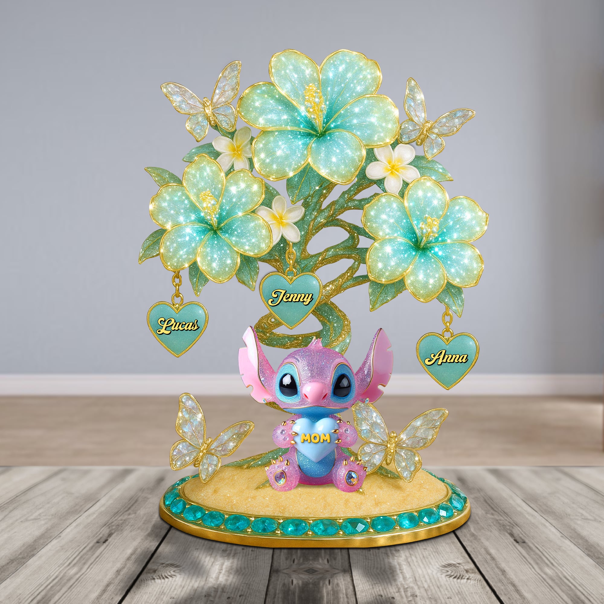 Cherished Moments, Personalized Cartoon Character Plaque - Unique Gift for Mom, Grandma, and More Shaped Plaques PopCulturePrints