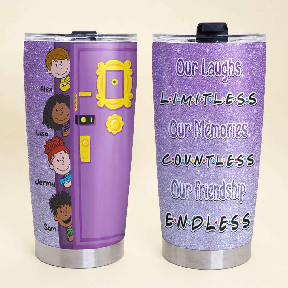 Customizable 20oz Tumbler for Friends - Cherished Memories Tumbler Cup PopCulturePrints