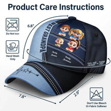 Load image into Gallery viewer, Best Dad Cap - Personalized Classic Cap with Cute Kids Design Classic Cap PopCulturePrints
