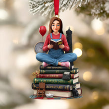 Load image into Gallery viewer, “Books are a uniquely portable magic” – Personalized Gift for Book Lovers - Custom Christmas Ornament Ornament PopCulturePrints

