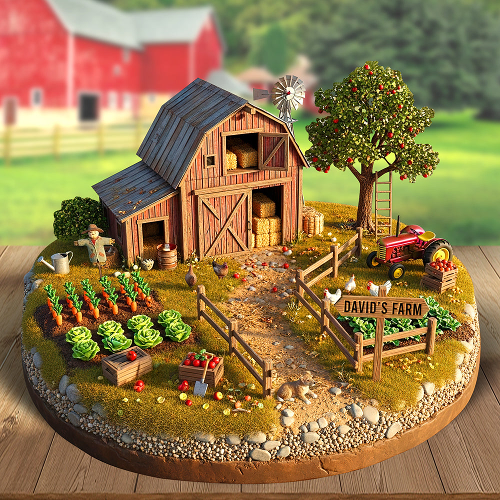 Farmhouse Acrylic Plaque - Personalized Gift for Farmers Who Love Their Craft Shaped Plaques PopCulturePrints