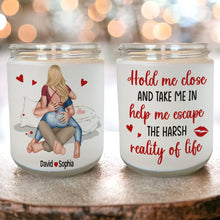 Load image into Gallery viewer, Personalized Couple Scented Candle - Hold Me Close Scented Candle PopCulturePrints
